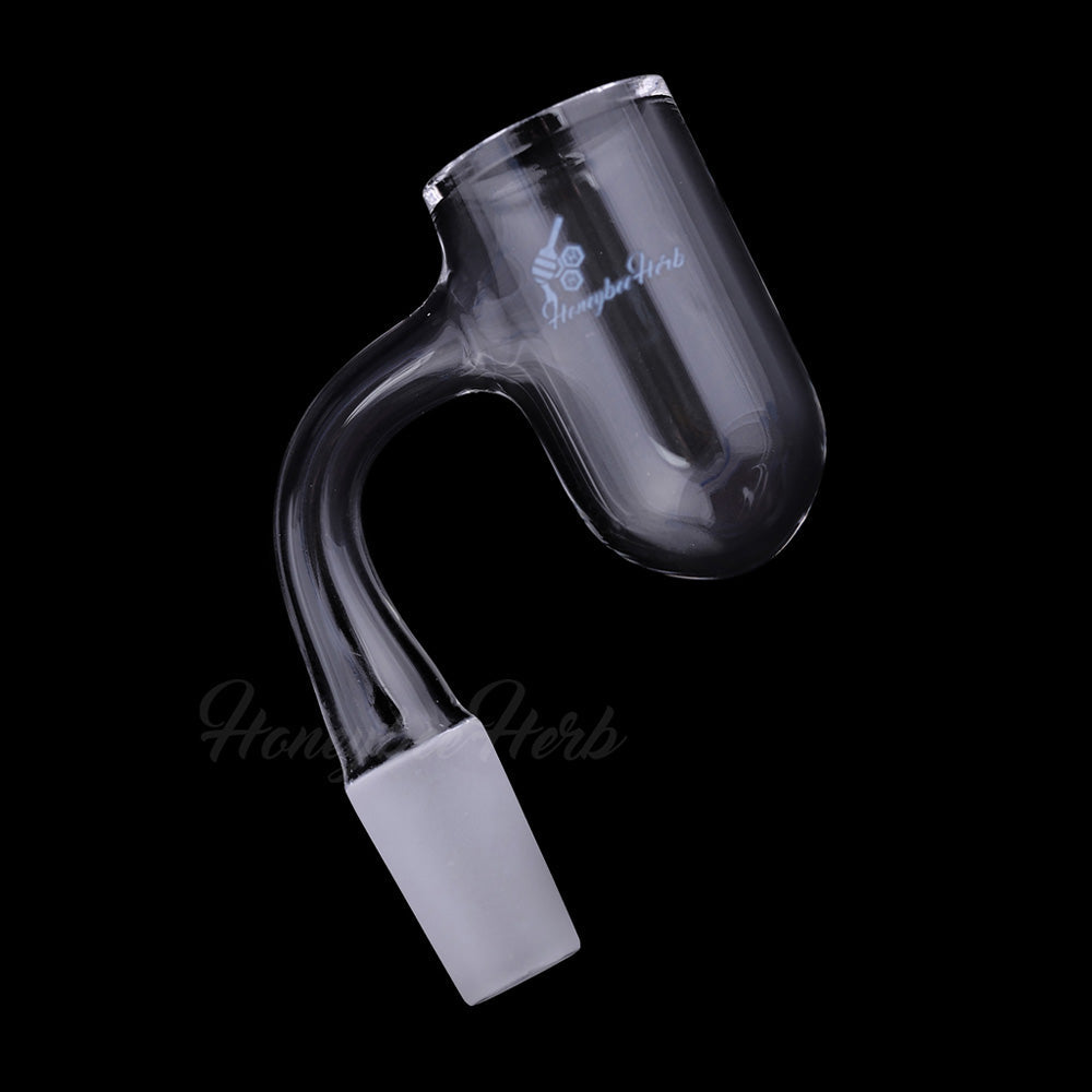 Honeybee Herb Quartz Banger with 90Β° Joint - 14mm Male - Clear Flat Top Design