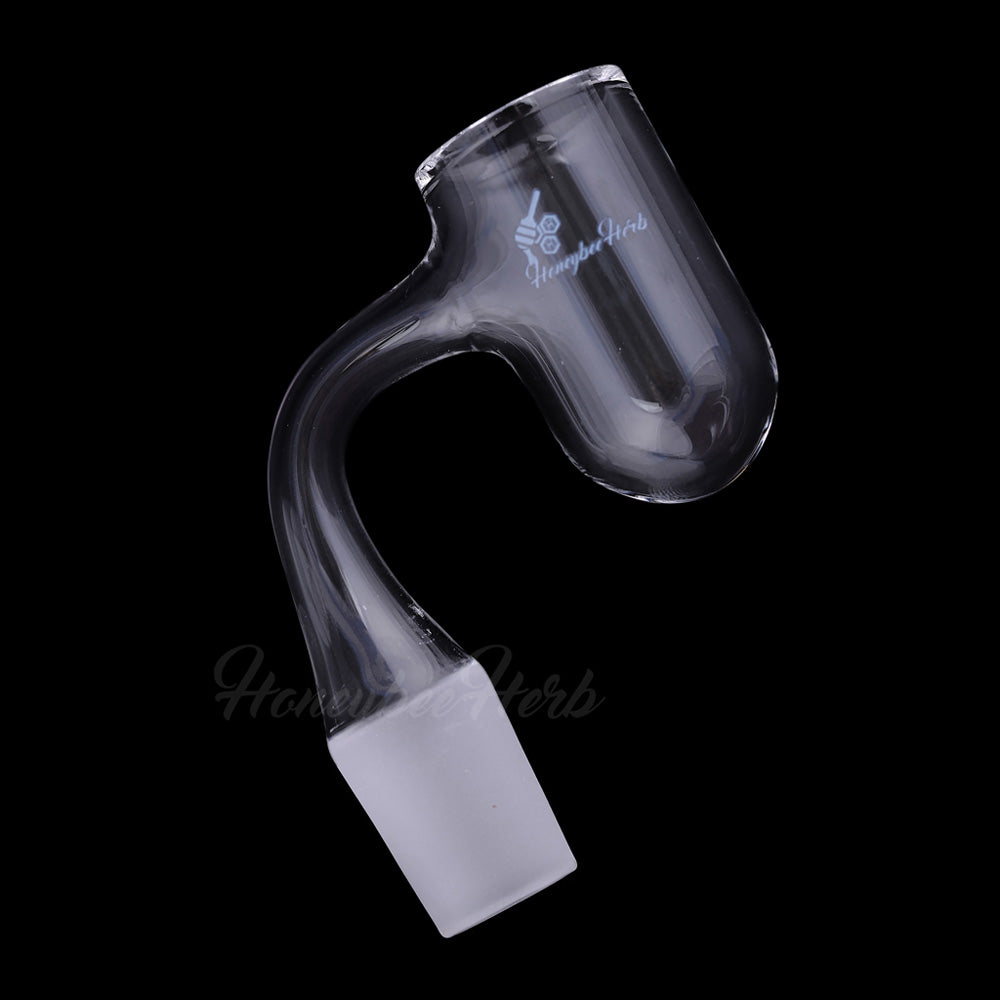 Honeybee Herb Quartz Banger with Deep Bowl - 90Β° Degree - 18mm Male Joint - Clear View