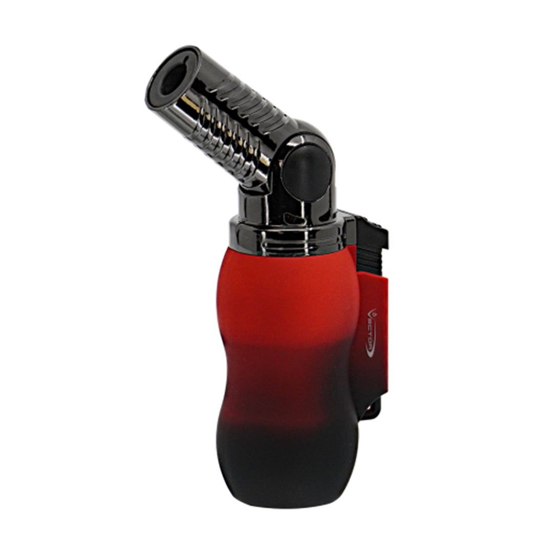 Vector Vantage Mini Torch in Red/Black Fade - Front View, Compact and Portable