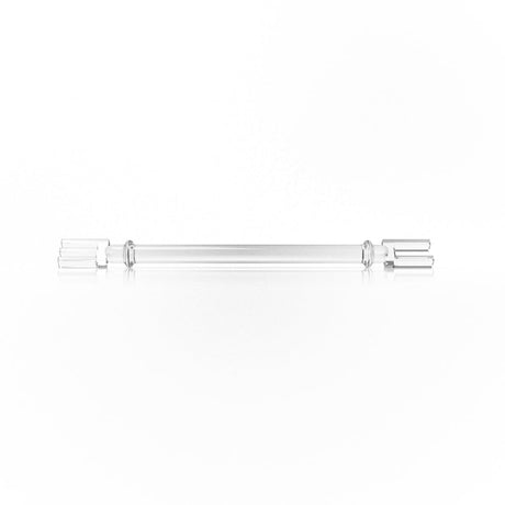 Honeybee Herb Quartz Fork Dabber for concentrates, clear design, front view on seamless white background