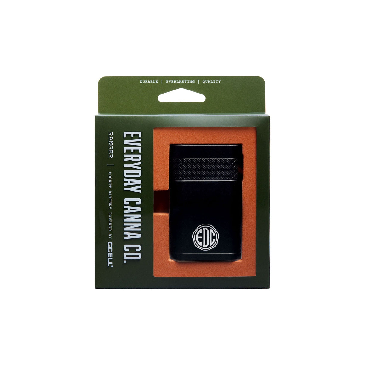 EDC Ranger Compact CCELL Battery Vape in packaging, portable and long-lasting design