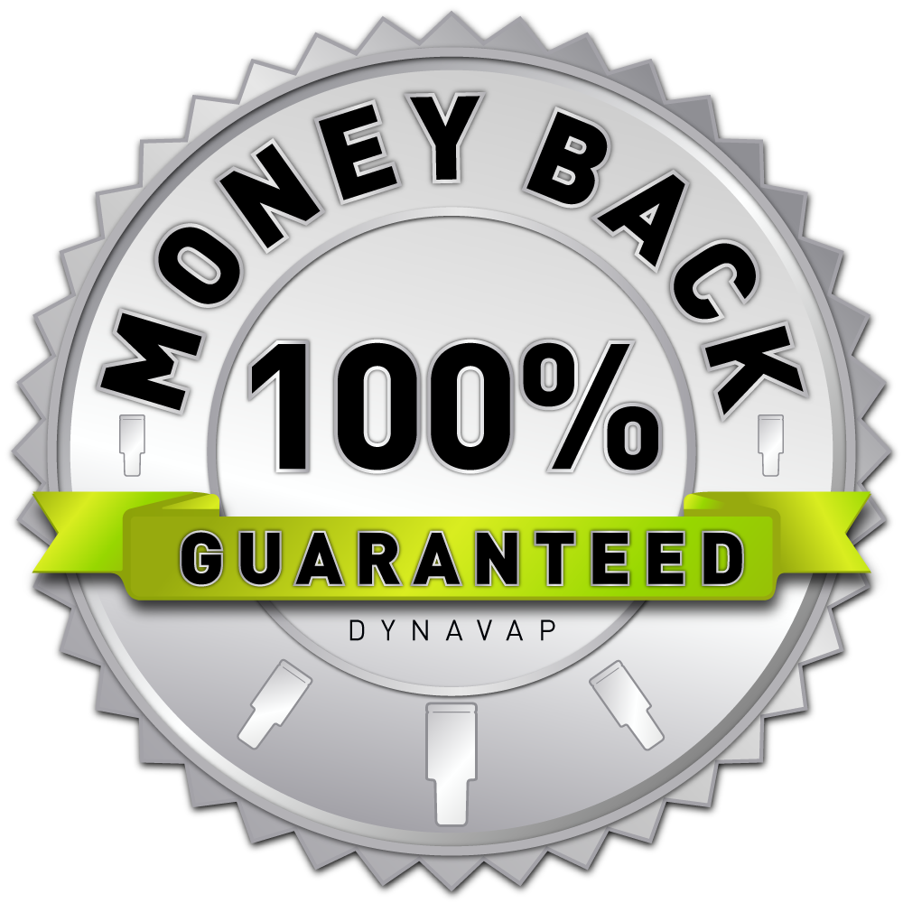 DynaVap LLC Money Back Guarantee Seal for 'The B' Neon Series Vaporizers
