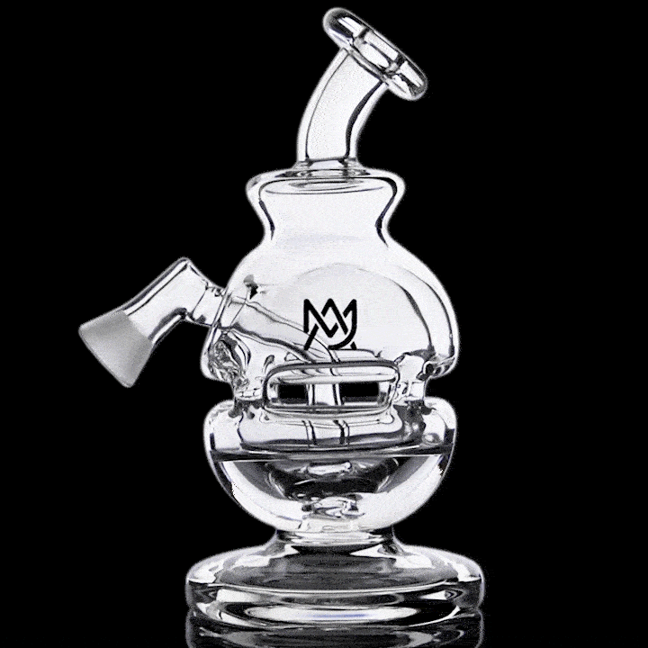 MJ Arsenal Royale Vape Edition mini dab rig front view with intricate percolation system