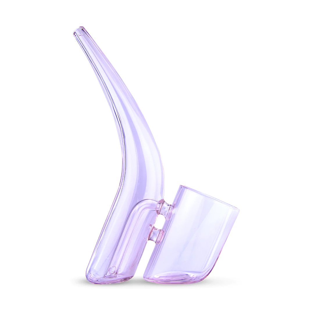 Puffco Proxy Bubbler in Bloom - Angled View, Hand-Blown Borosilicate Glass, Smooth Percolation