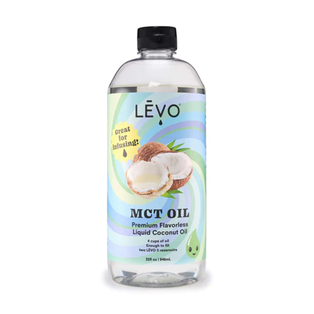 LEVO Oil Blends 32oz bottle front view, showcasing Avocado, Coconut, and MCT Oils for vegan & keto diets