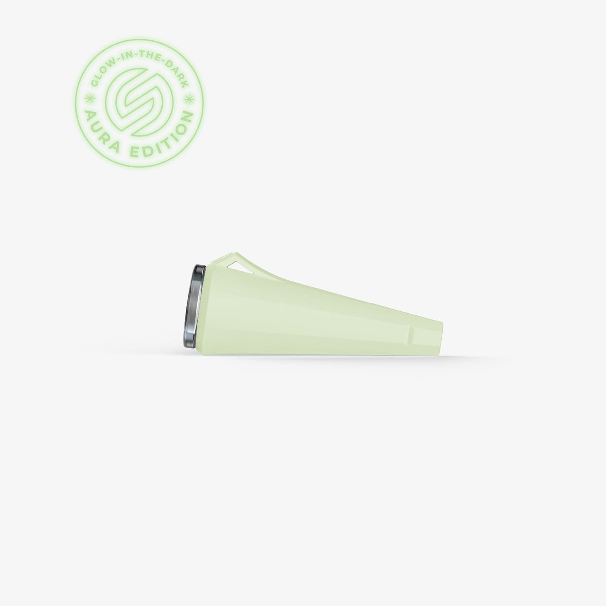 SOFTGLASS Glow-in-the-Dark Aura Pinch One Hitter with Silicone Cover, Side View