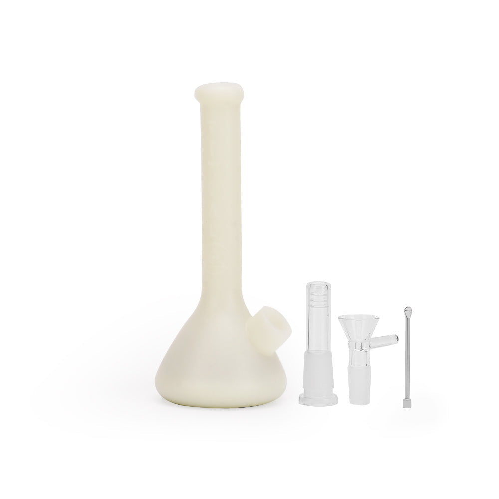 Ritual 7.5'' Deluxe Silicone Mini Beaker in UV Titanium White with Accessories