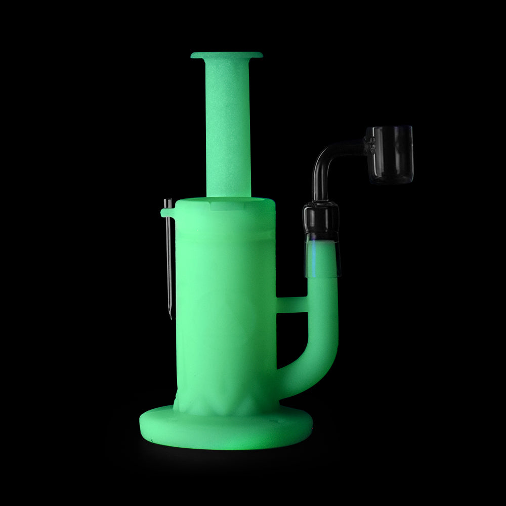 Ritual 8.5'' Silicone Sidecar Rig in UV Titanium White with Deep Bowl - Front View