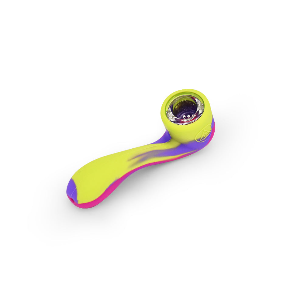Ritual 4.5'' Silicone Sherlock Pipe in Miami Sunset Colors - Durable, Travel-Friendly