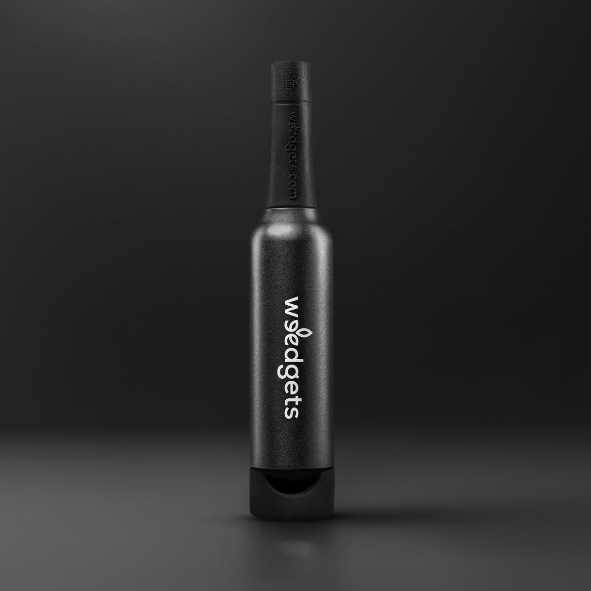 Weedgets Slider Pipe in Black - Waterless Cooling Portable Smoking Pipe Front View
