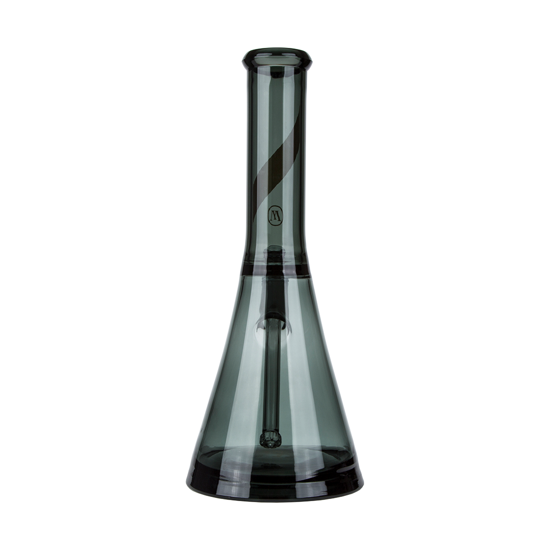 Marley Natural Smoked Glass Waterpipe with sleek design, front view on white background