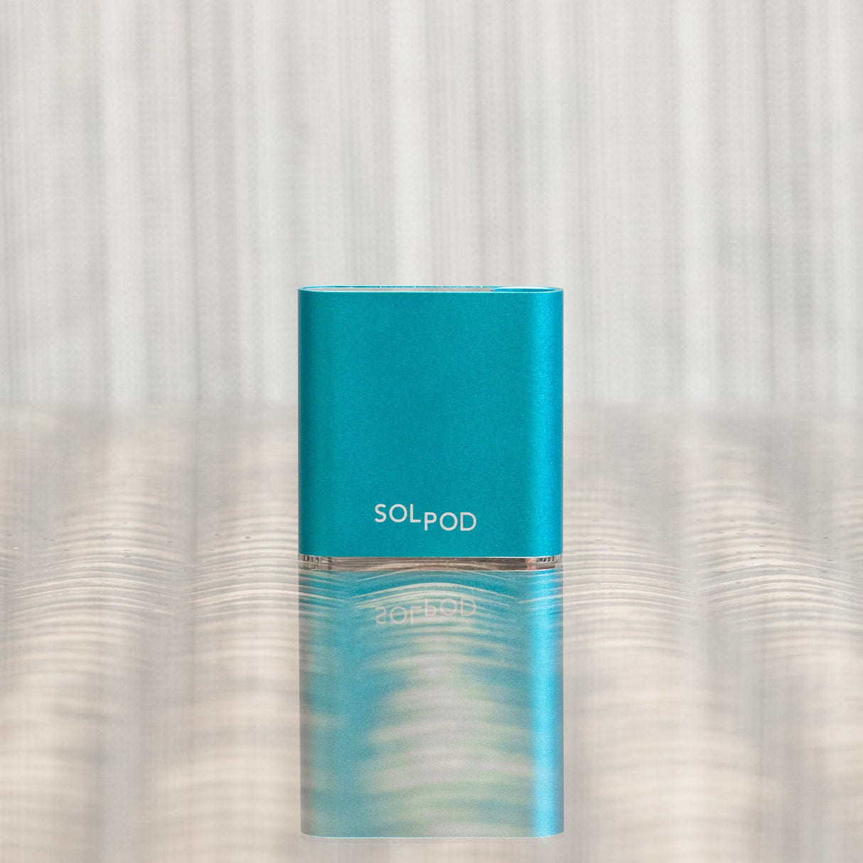 Helio Supply SolPod Express Kit in teal, compact vaporizer for on-the-go use, front view