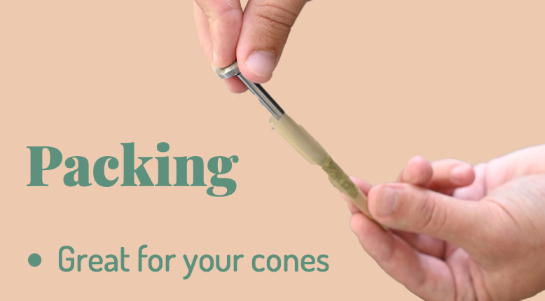 KronicBlade from Happy Kit - Hand packing a cone - Easy to use and portable