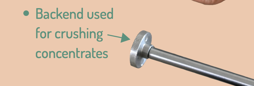 KronicBlade from Happy Kit - Metal Dabber Tool with Crushing Backend, Close-up View