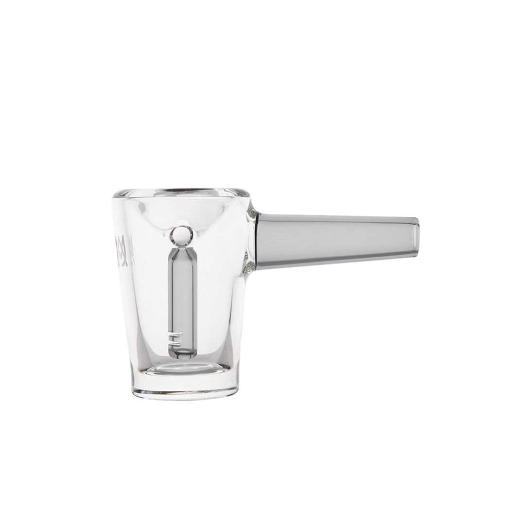 MJ Arsenal Basin Compact Bubbler in Slate, 100% Borosilicate Glass with Advanced Water Filtration, Front View