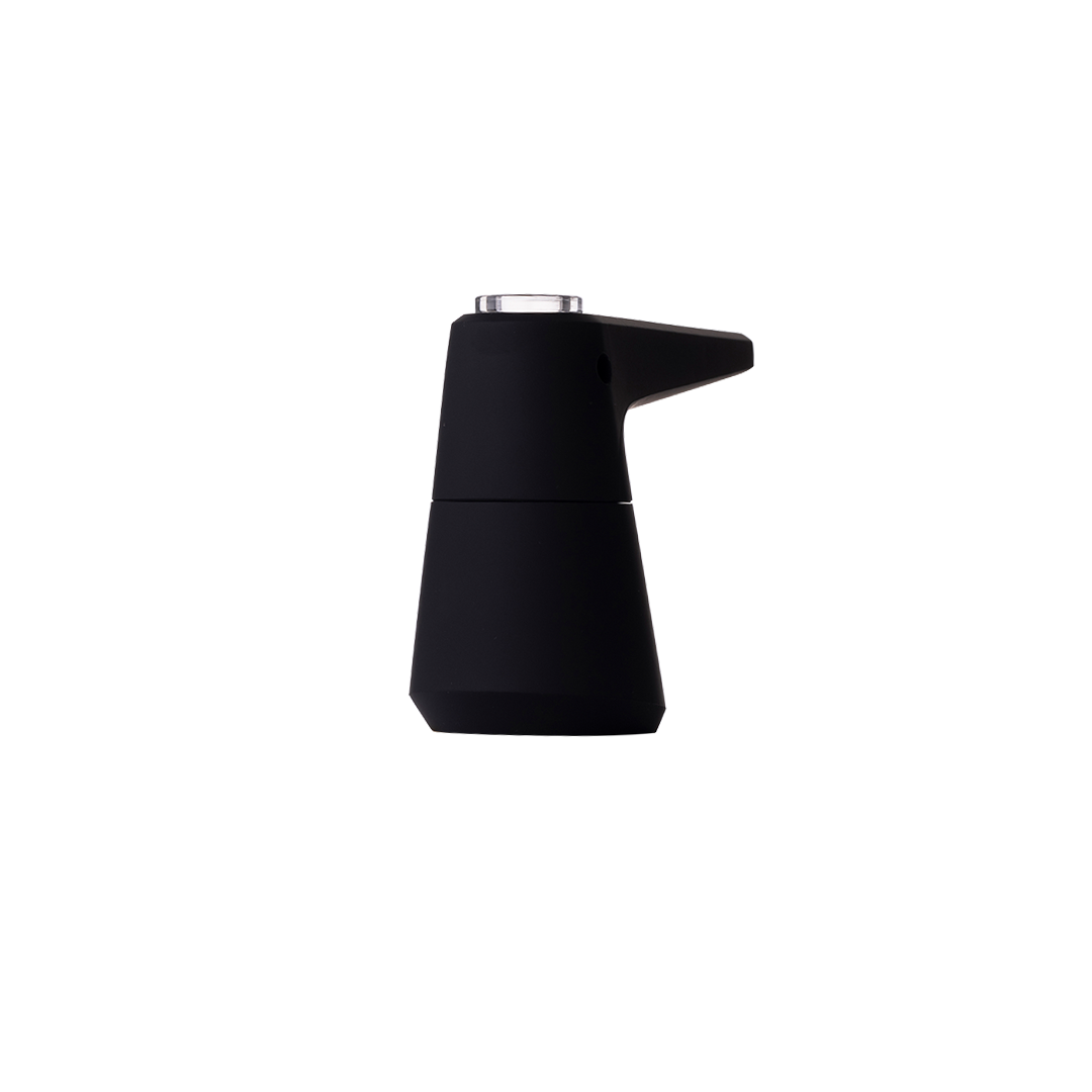 SOFTGLASS Unbreakable Pier Bubbler with Cartridge Adapter, Front View on Black Background