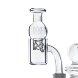 MJ Arsenal Clear Borosilicate Glass Spinner Carb Cap for Dab Rigs, Portable Design