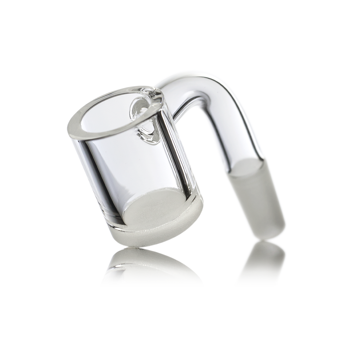 MJ Arsenal Quartz Bucket with Opaque Bottom for Dab Rigs, Angled Side View