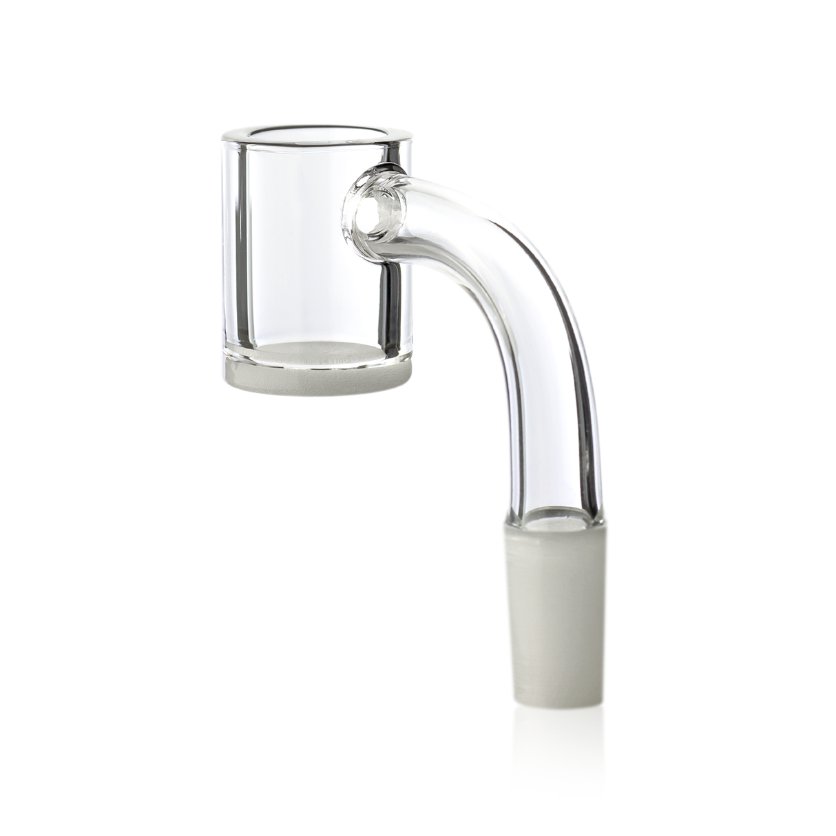 MJ Arsenal Quartz Bucket with Opaque Bottom for Dab Rigs - Angled Side View