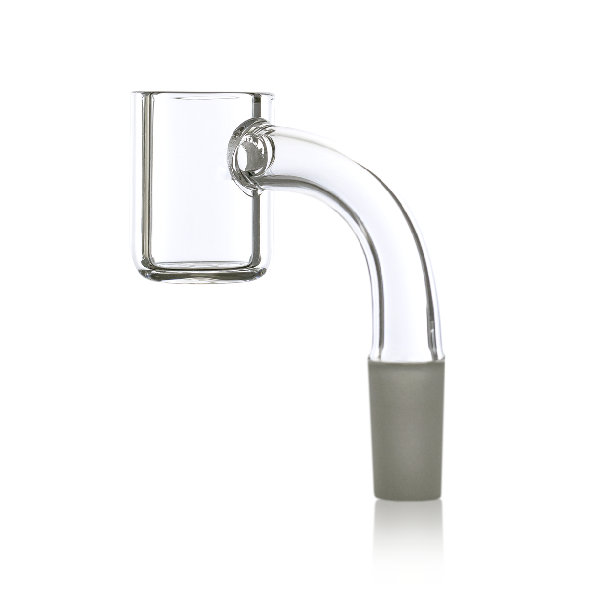 MJ Arsenal Quartz Bucket for Mini Rig, 10mm Standard, Side View on Seamless White