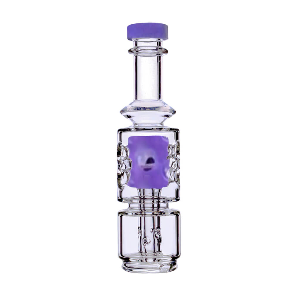 VLAB Straight Fab Halo Top Attachment in Milky Purple with Swiss Perc, Front View