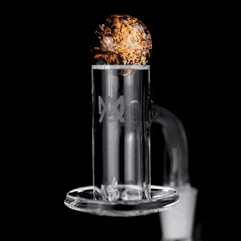 MJ Arsenal Quartz Terp Blender with Full Weld for Dab Rigs, Isolated on Black