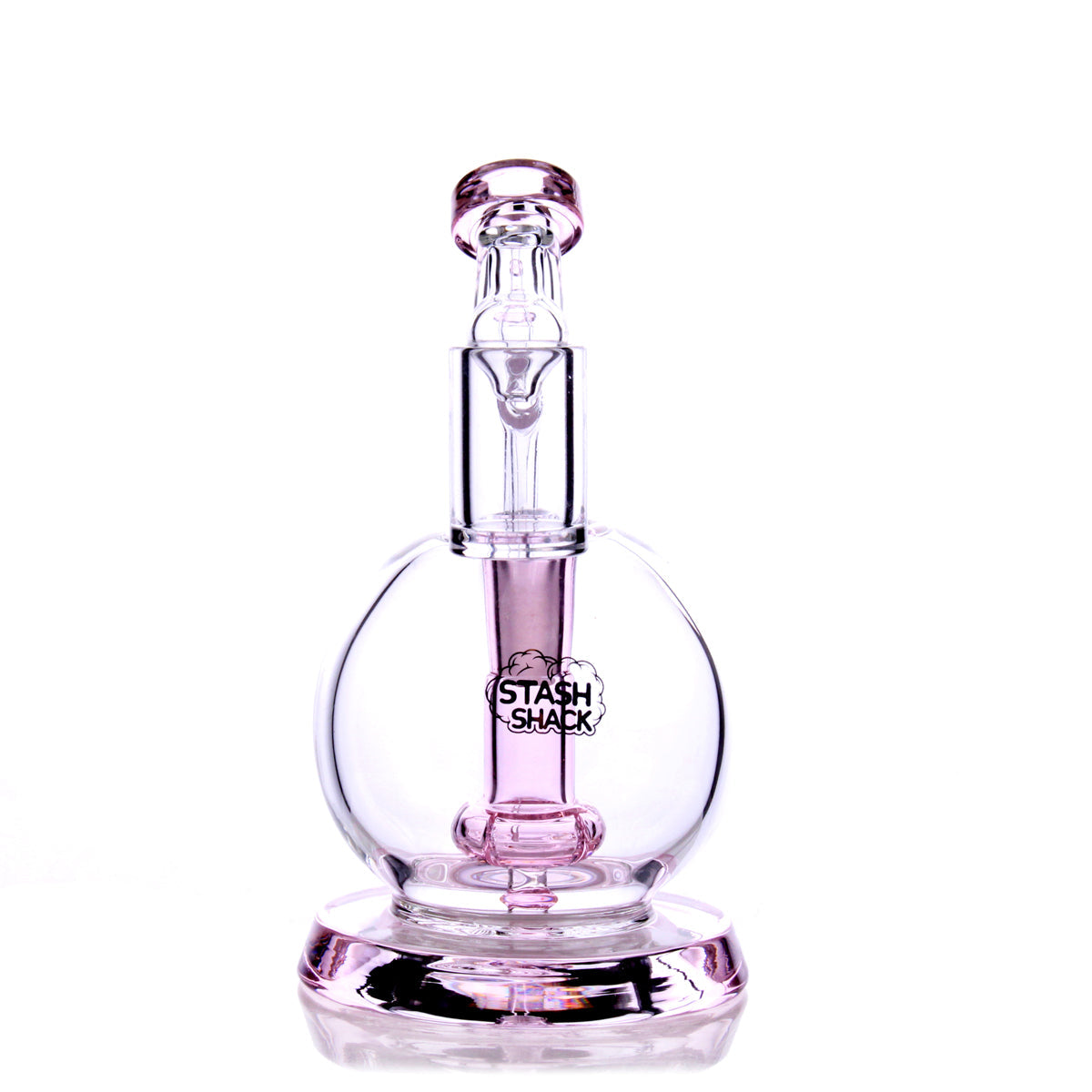 The Stash Shack TerpGlobe Mini Rig in Purple - Compact 5" Borosilicate Glass with Showerhead Percolator