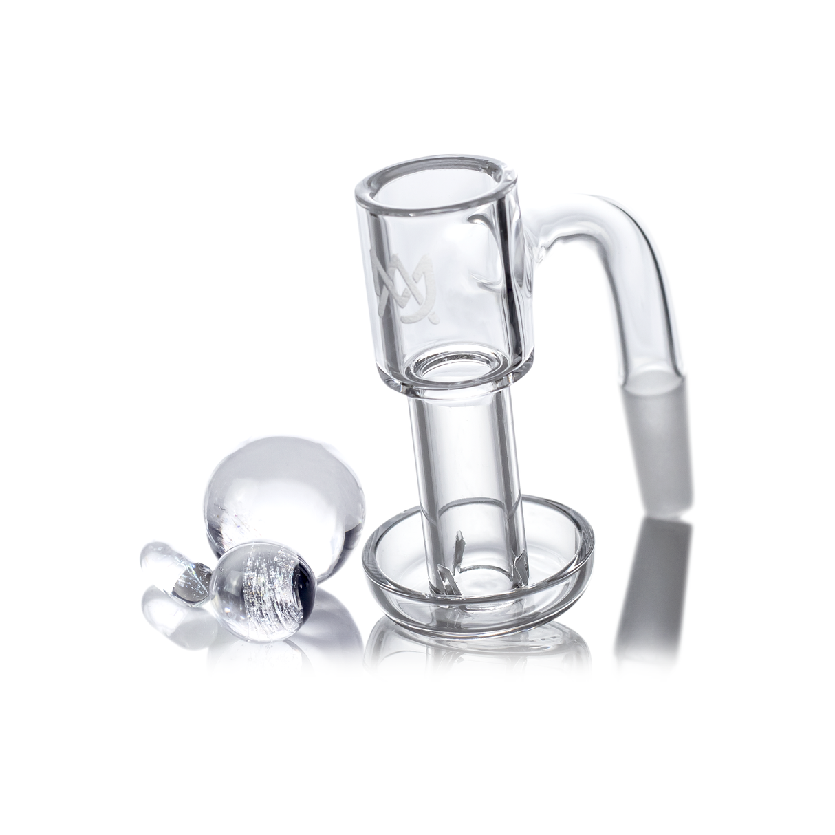 MJ Arsenal Full Weld Quartz Terp Slurper for Dab Rigs, Clear View on White Background