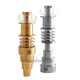 Honeybee Herb Titanium 6 in 1 Hybrid Dab E-Nail in Gold and Silver variants, front view