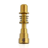 Honeybee Herb Titanium 6-in-1 Skillet E-Nail Dab Nail, versatile size, gold variant, front view