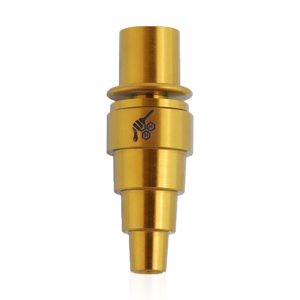 Honeybee Herb Titanium 6-in-1 Original E-Nail Dab Nail in Gold for Various Joint Sizes