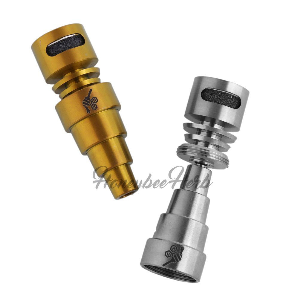 Honeybee Herb Titanium 6 in 1 Moon Rock Dab Nail in Gold and Silver variants