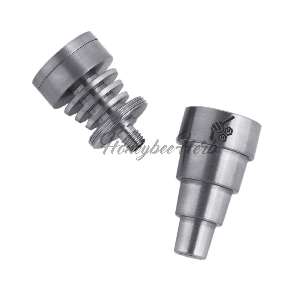 Honeybee Herb Titanium 6 in 1 Skillet Dab Nail, versatile design, suitable for various joint sizes