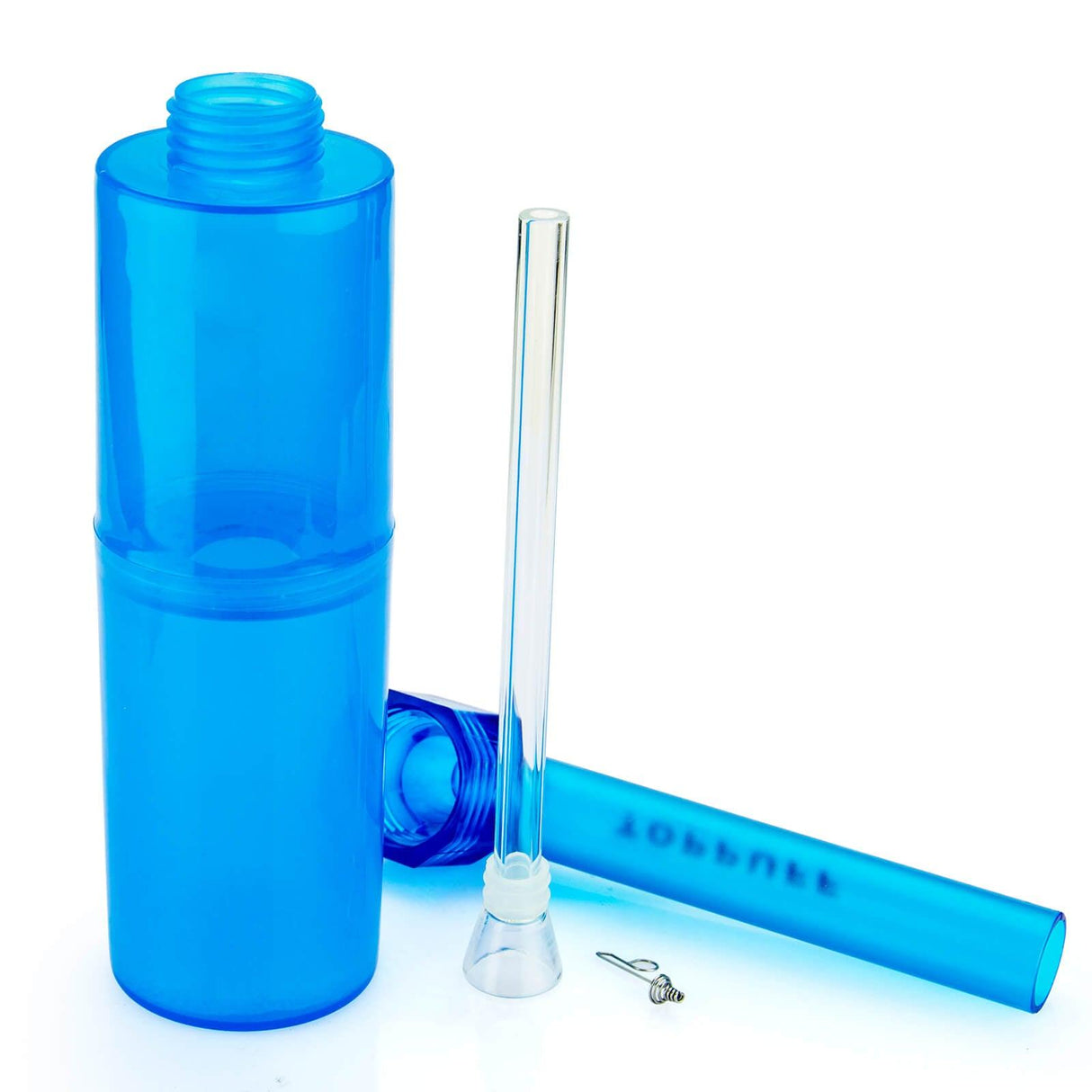 PILOT DIARY 2-in-1 Toppuff Blue Water Bottle Pipe Kit for Dry Herbs - Travel-Friendly Design