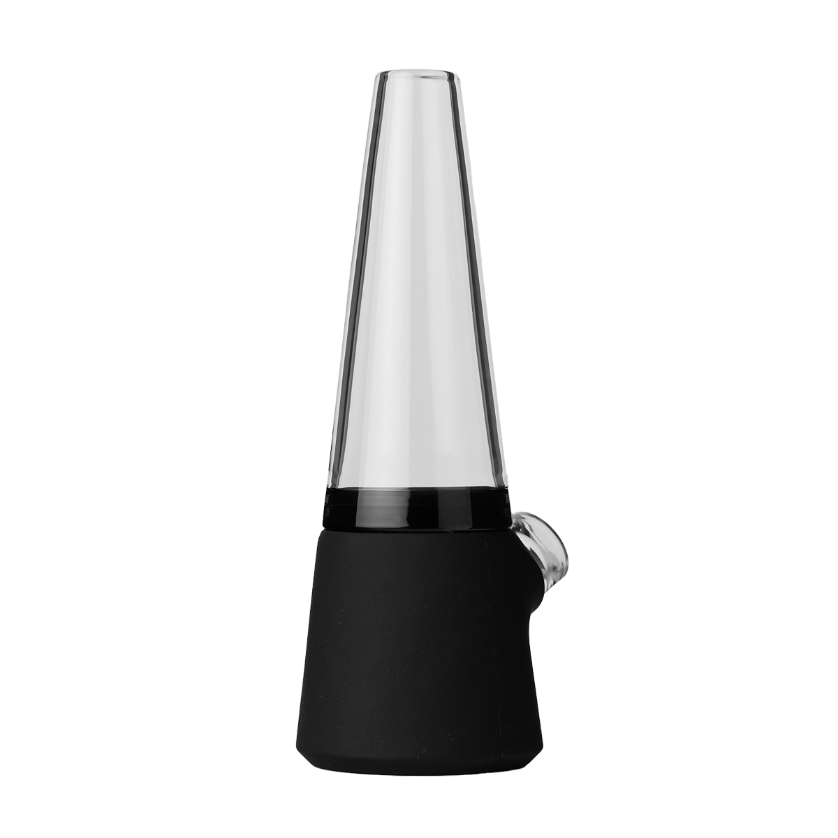 SOFTGLASS Modular Totem Bong with durable silicone base, side view, includes carrying case