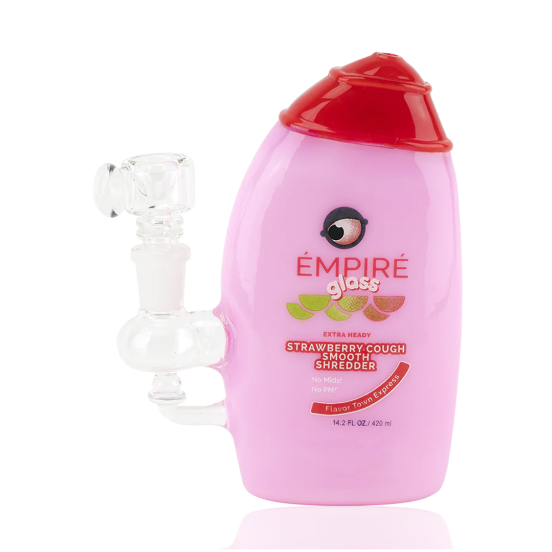 Empire Glassworks Strawberry Cough Shampoo Mini Rig Front View on White Background