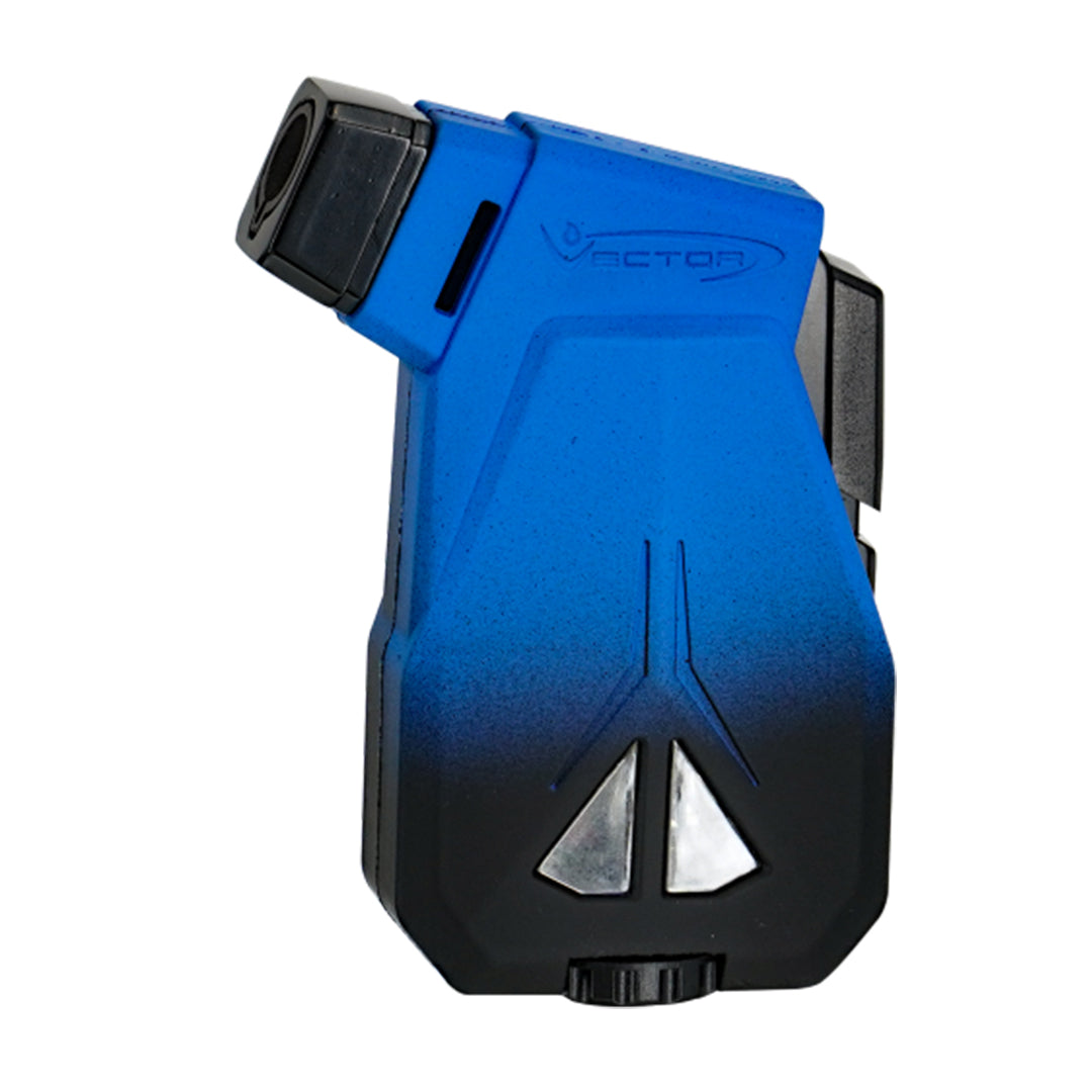Vector Speed Mini Torch in Blue/Black Fade - Compact, Wind-Resistant, Front View