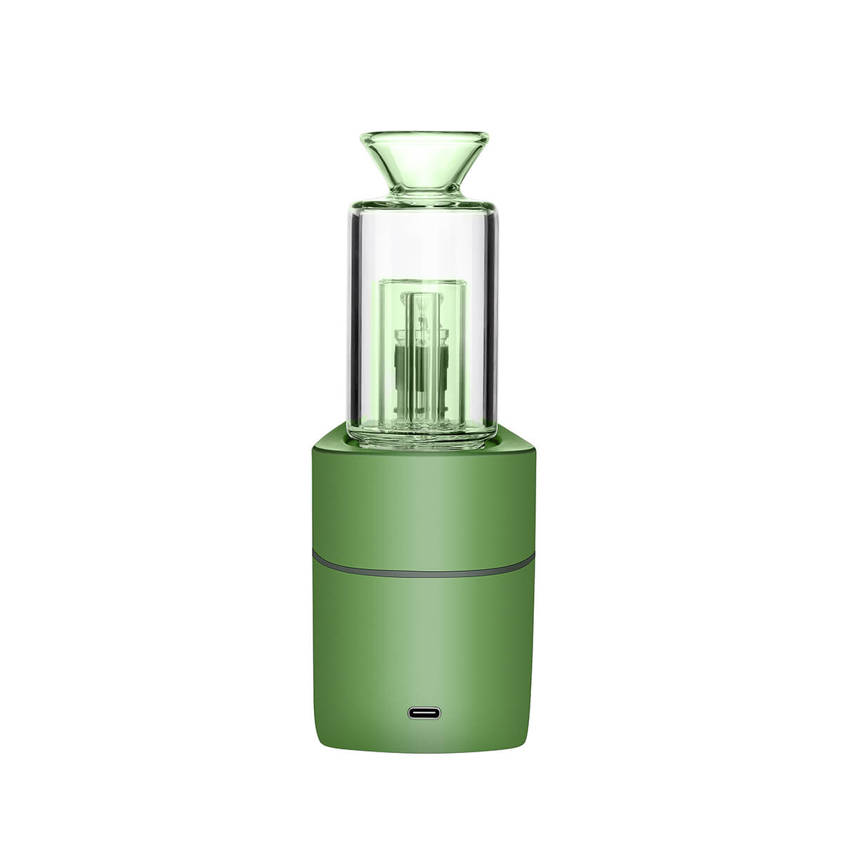 VLAB HALO Portable Vaporizer in Custom Green - Front View with Fast Heating Feature