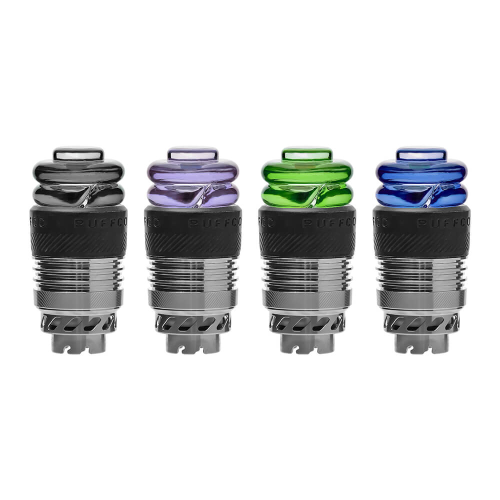 VLAB Opal-Embedded Spinning Carb Caps in Assorted Colors Front View