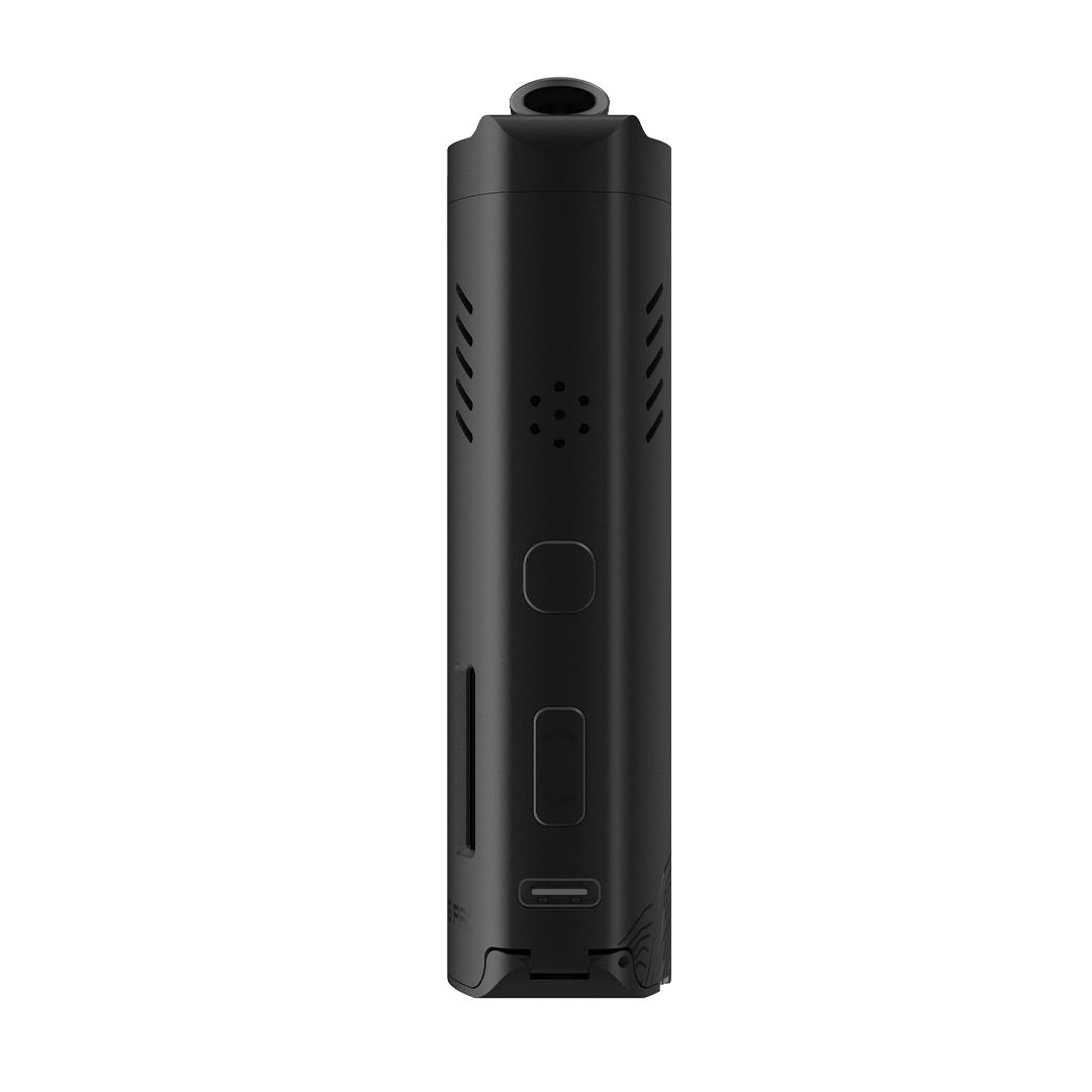 XVape Fog Pro vaporizer in black, side view, with precise temperature control