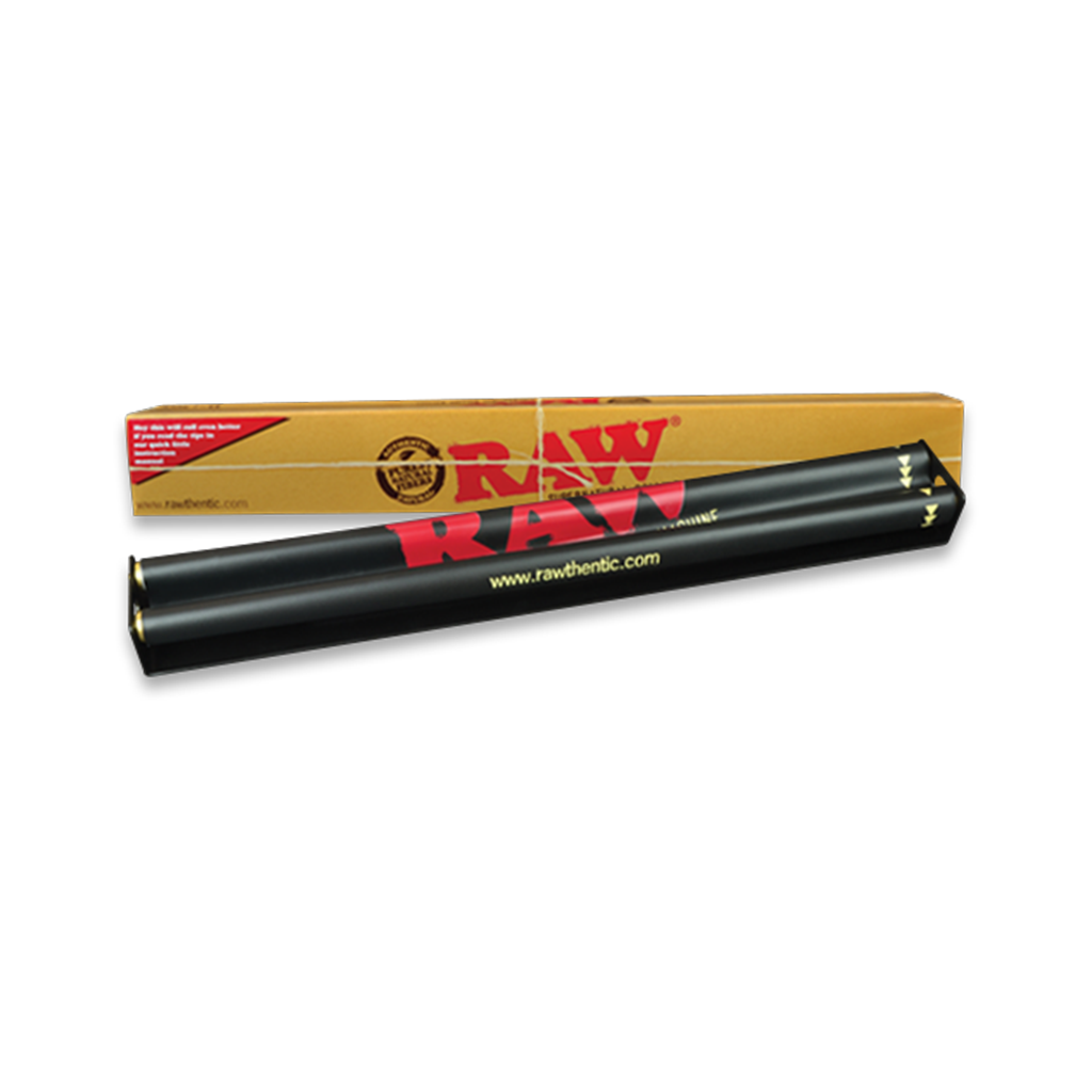 RAW Hemp Plastic 2-Way Roller for easy cigarette rolling, front view on white background