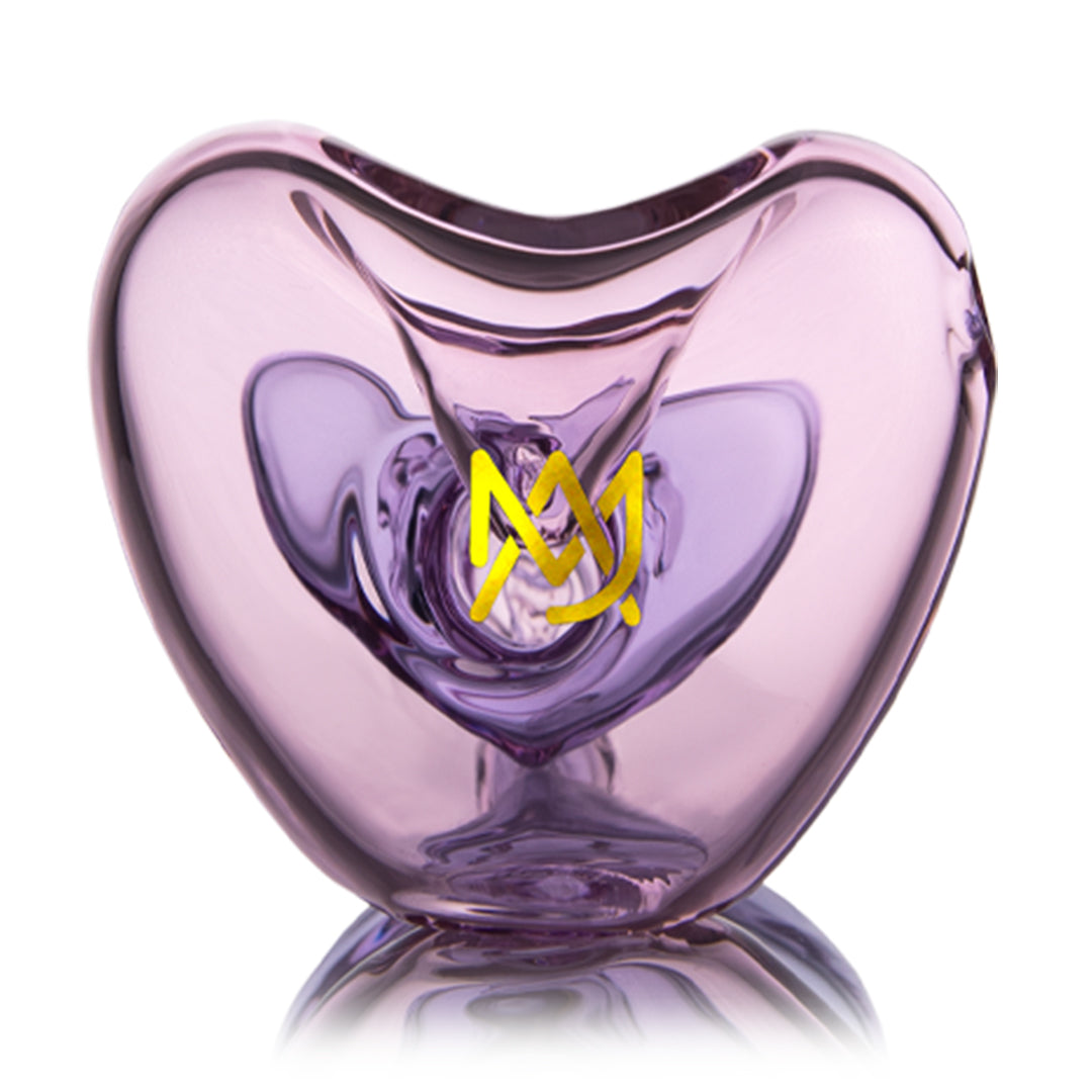 MJ Arsenal Flutter Hand Pipe in Heart Shape - Valentine's 2024 Edition Front View