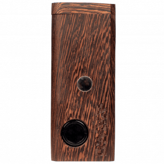DynaStash XL ER: Wenge by DynaVap - Elegant Wood Stash Container Front View