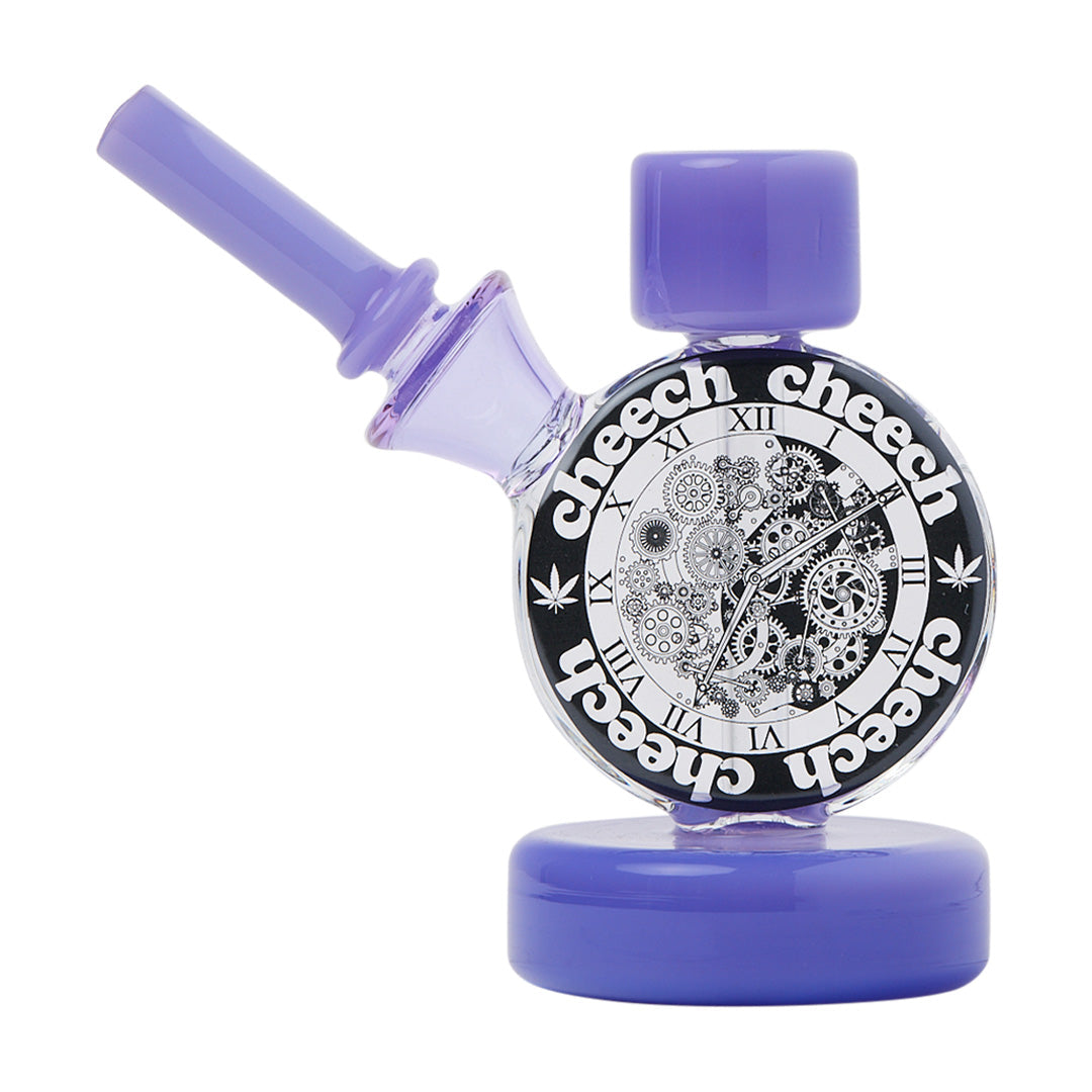 Cheech Glass 5" Clockwork Bong with Intricate Clock Design - Front View