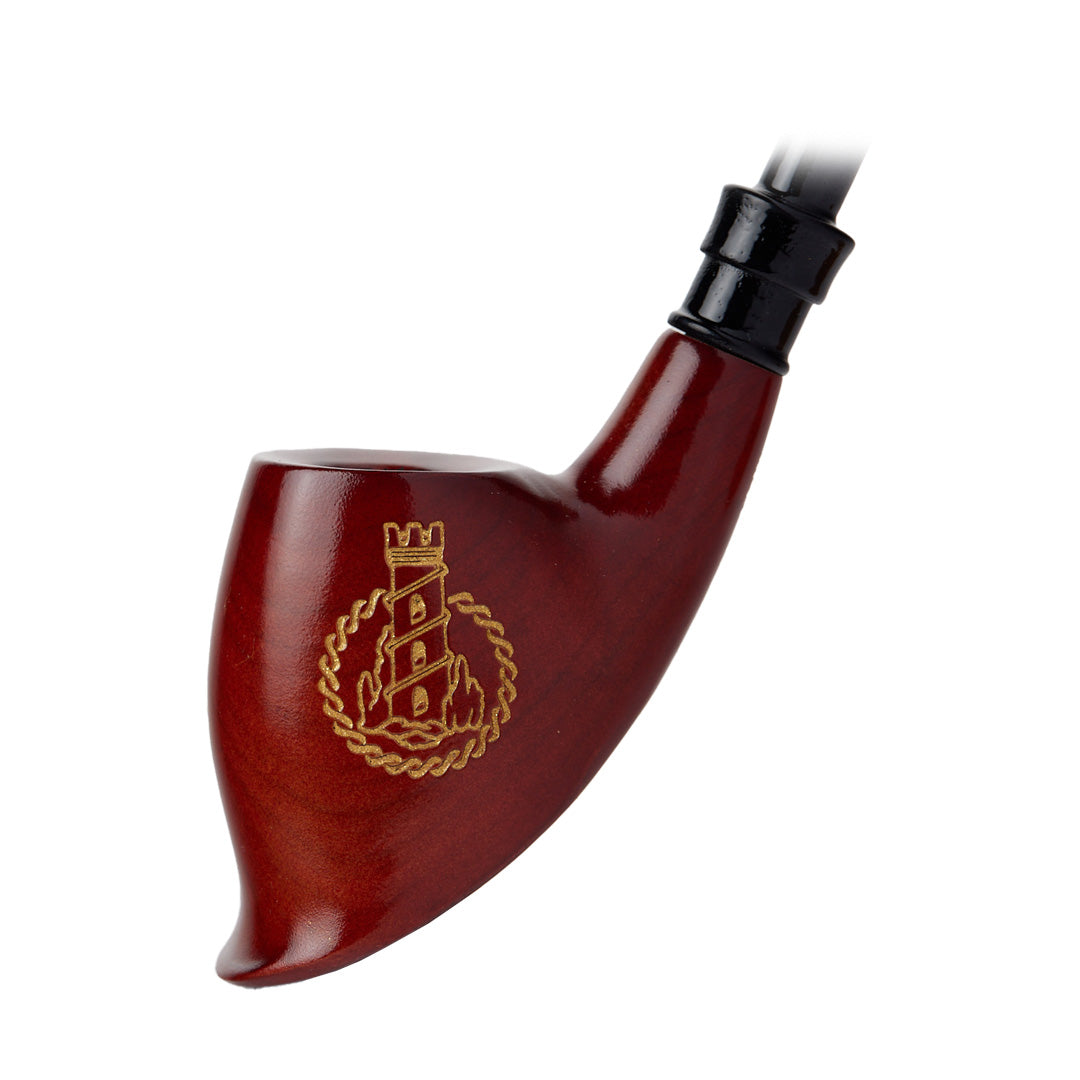 Shire Pipes Engraved Cherry Wood Hand Pipe - LOTR Collector's Edition, Isolated View