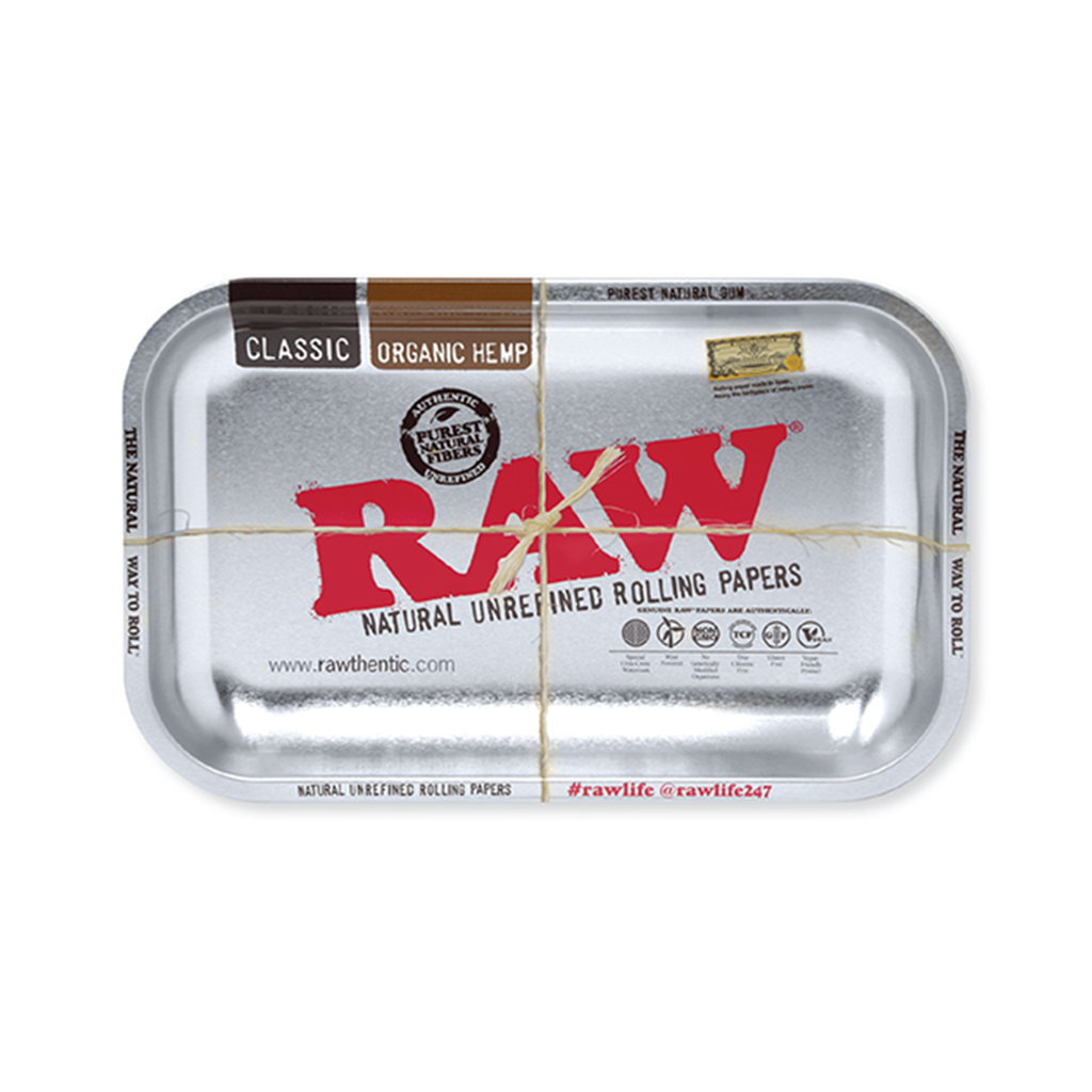 RAW Classic Organic Hemp Rolling Tray - Top View for Easy Rolling