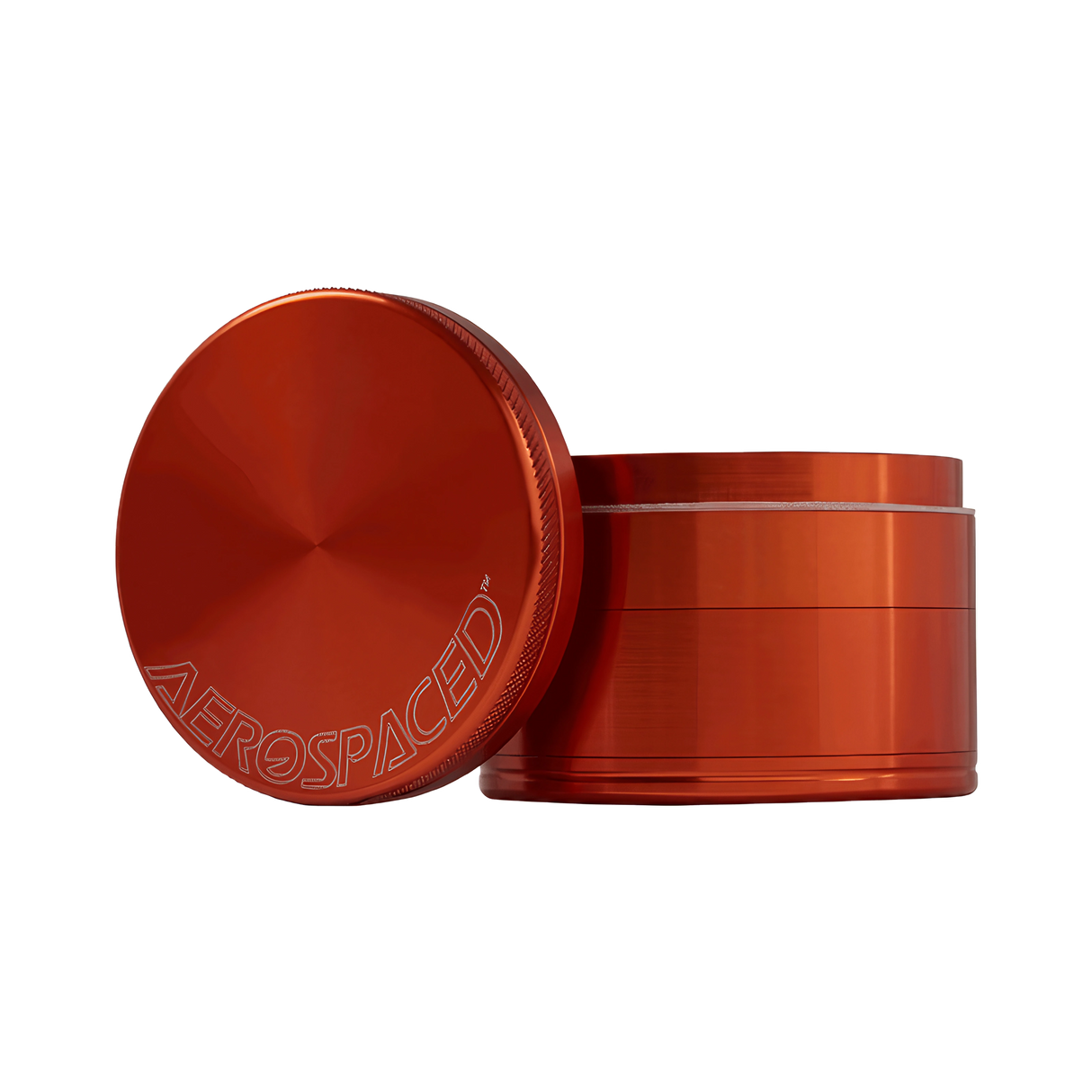 Aerospaced by Higher Standards 4-Piece Grinder in Orange, 2.0" Compact Aluminum Design