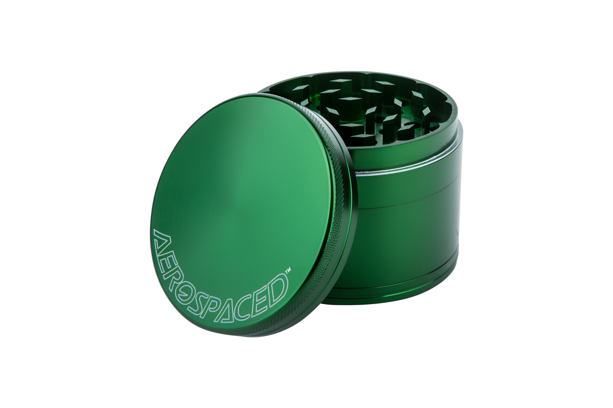 Aerospaced by Higher Standards 4-Piece Grinder in Green - 2.0" Compact Design
