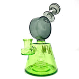 AFM - Falcon Rig in green with Showerhead/UFO percolator, 7.5" height, 14mm joint - Front View