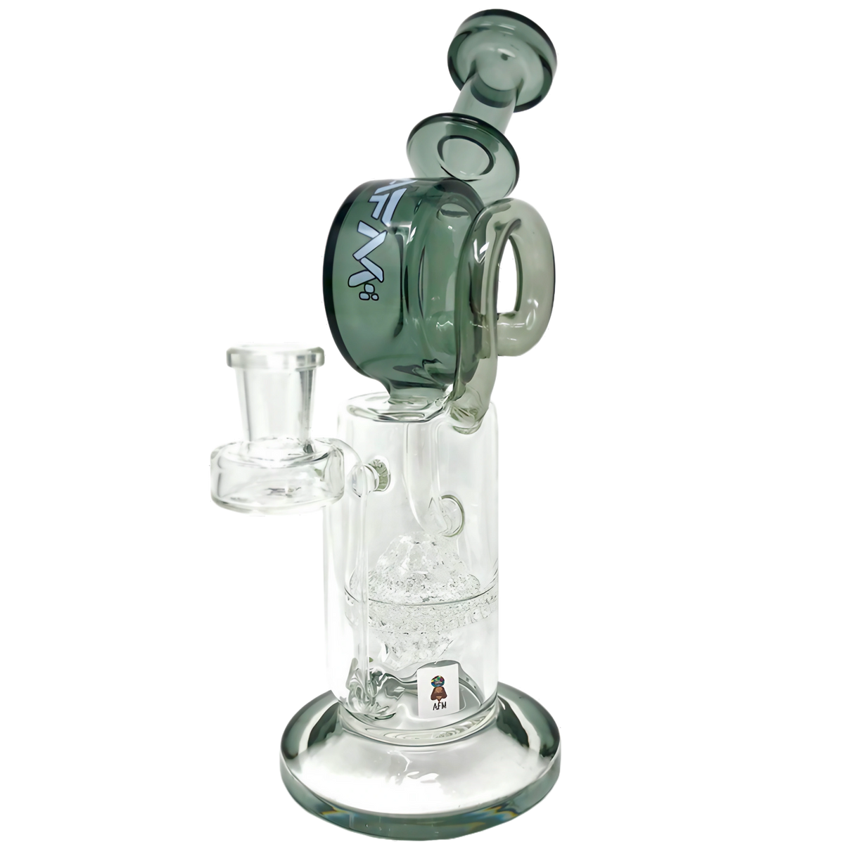 AFM Glass - Honey Bowl Recycler 9.5" Dab Rig with Honeycomb Percolator and 14mm Joint